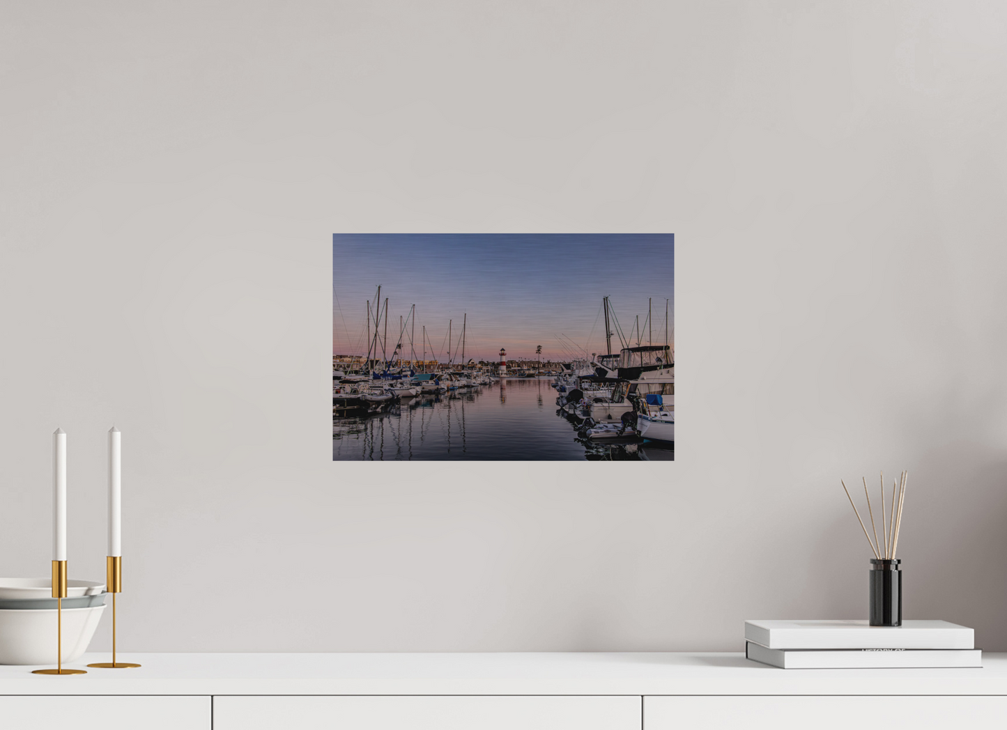15 x 10″, Direct Print on Brushed Aluminum The Oceanside Harbor
