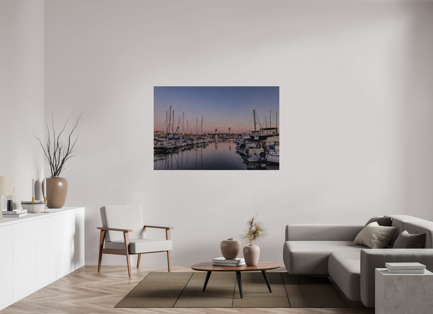 60 x 40″, Direct Print on Brushed Aluminum The Oceanside Harbor