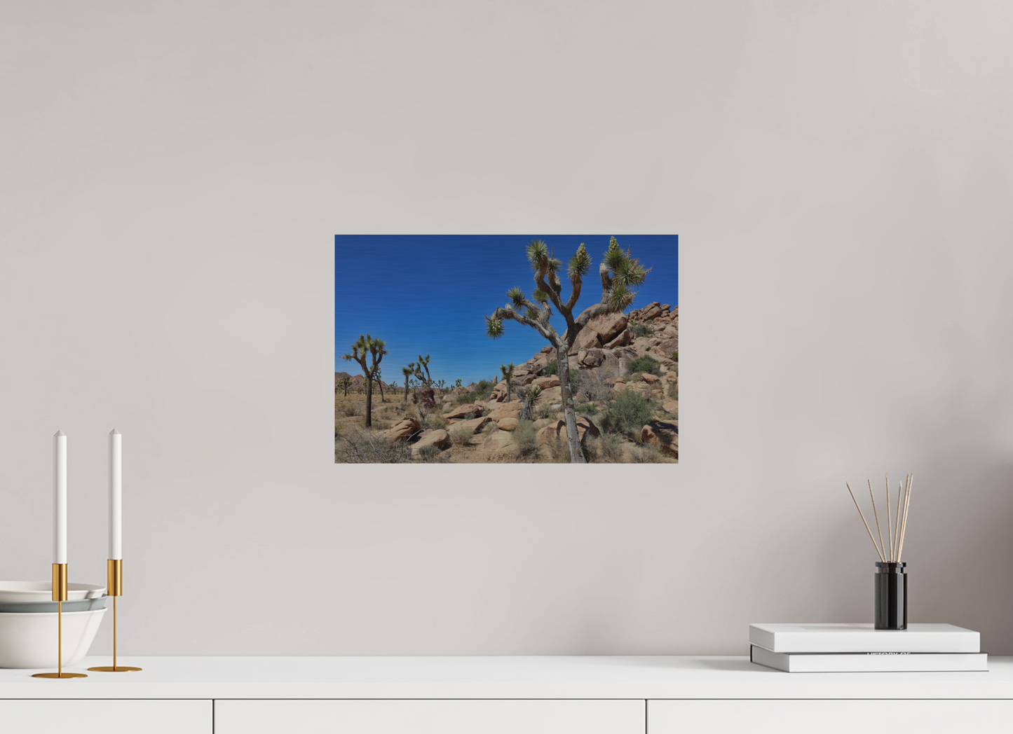 15 x 10″, Direct Print on Brushed Aluminum Joshua Trees