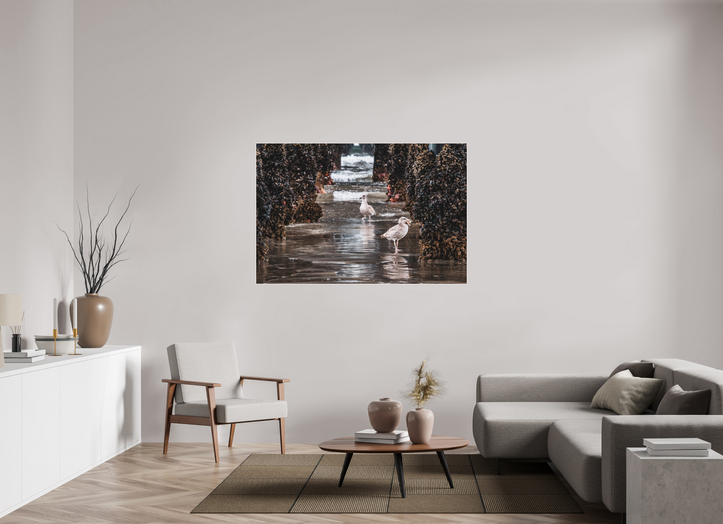 60 x 40″, Solid Wood Artbox Under the Oceanside Pier