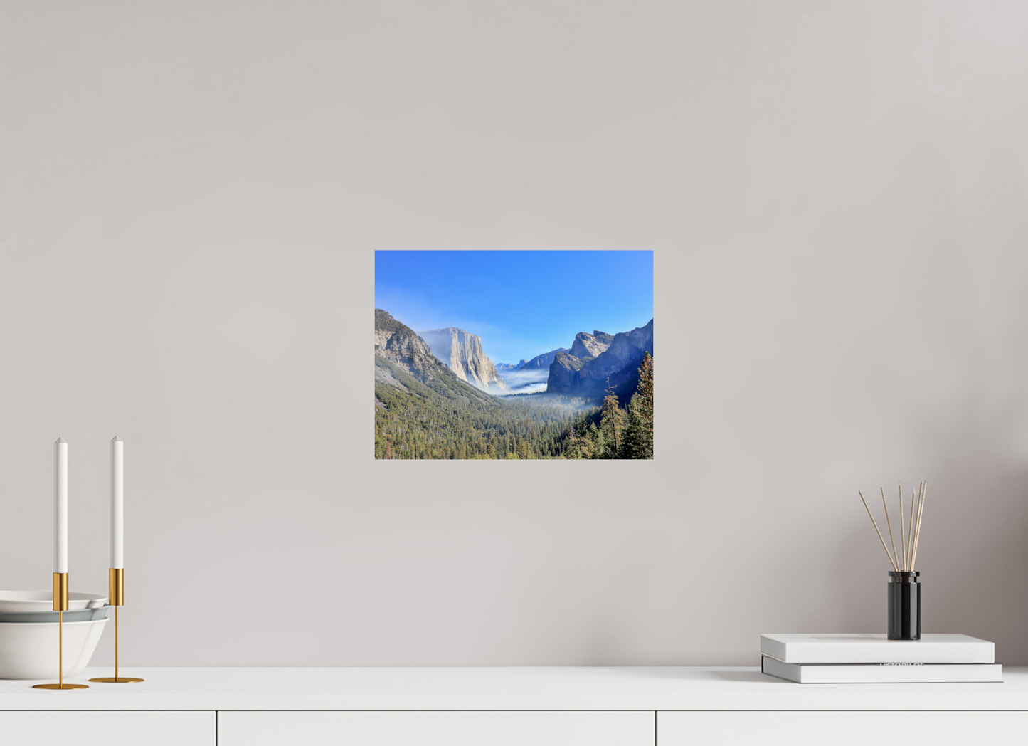 12 x 9″, ChromaLuxe HD Metal Print Half Dome View Point in Yosemite National Park