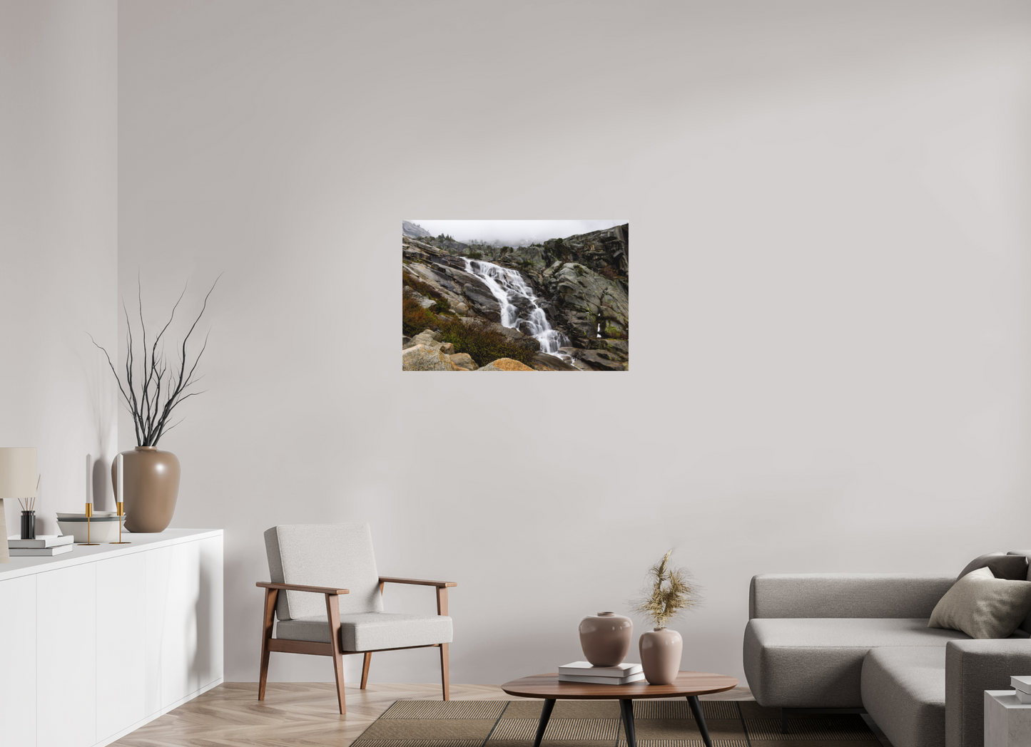 36 x 24″, Fine Art Pigment under Acrylic Glass Tokopah Falls