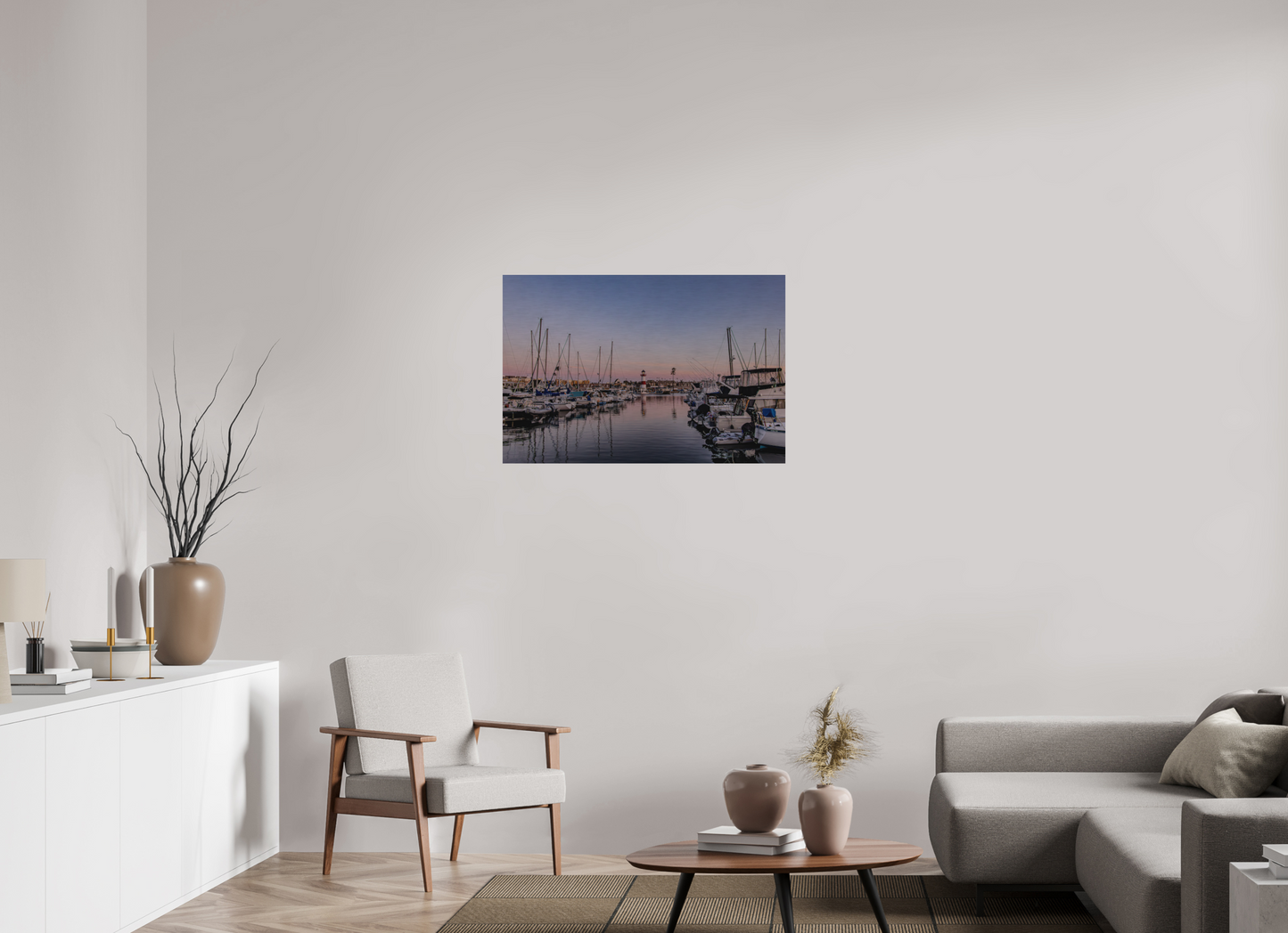 36 x 24″, Direct Print on Brushed Aluminum The Oceanside Harbor