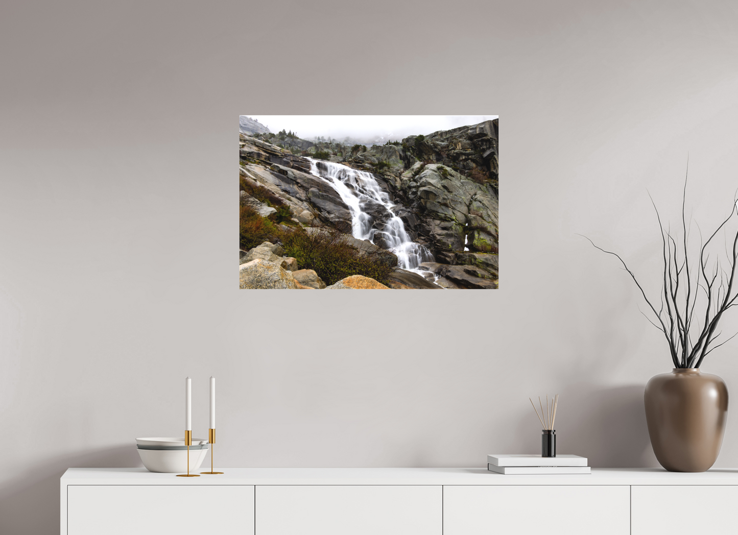 30 x 20″, Matte Canvas on Stretcher Frame Tokopah Falls