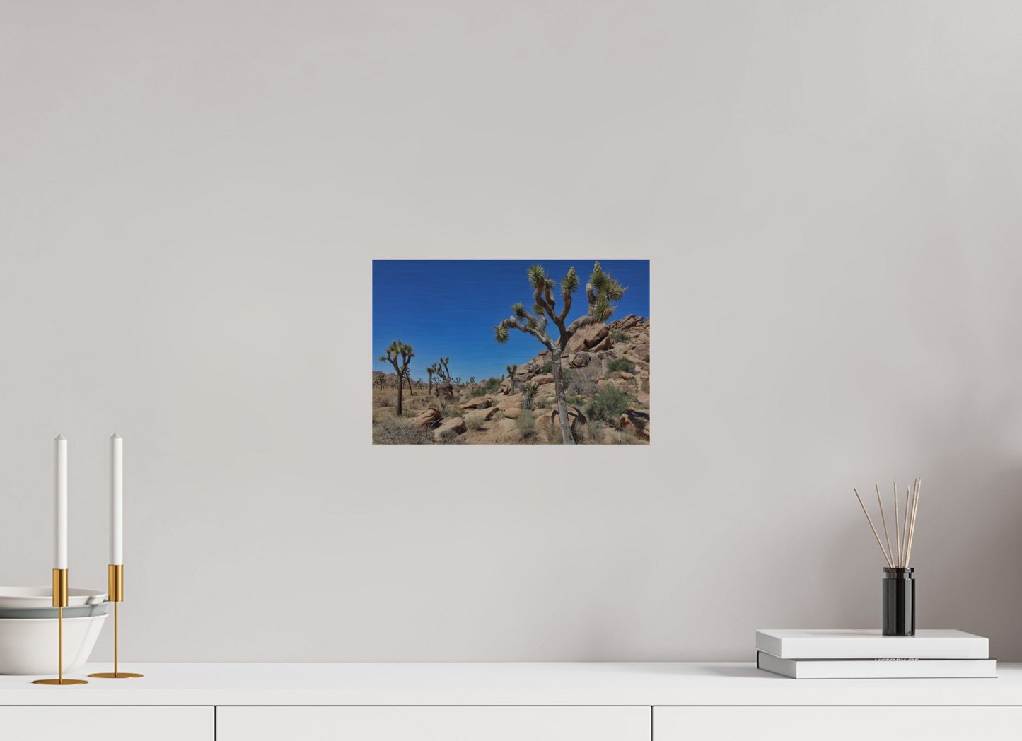 12 x 8″, Direct Print on Brushed Aluminum Joshua Trees