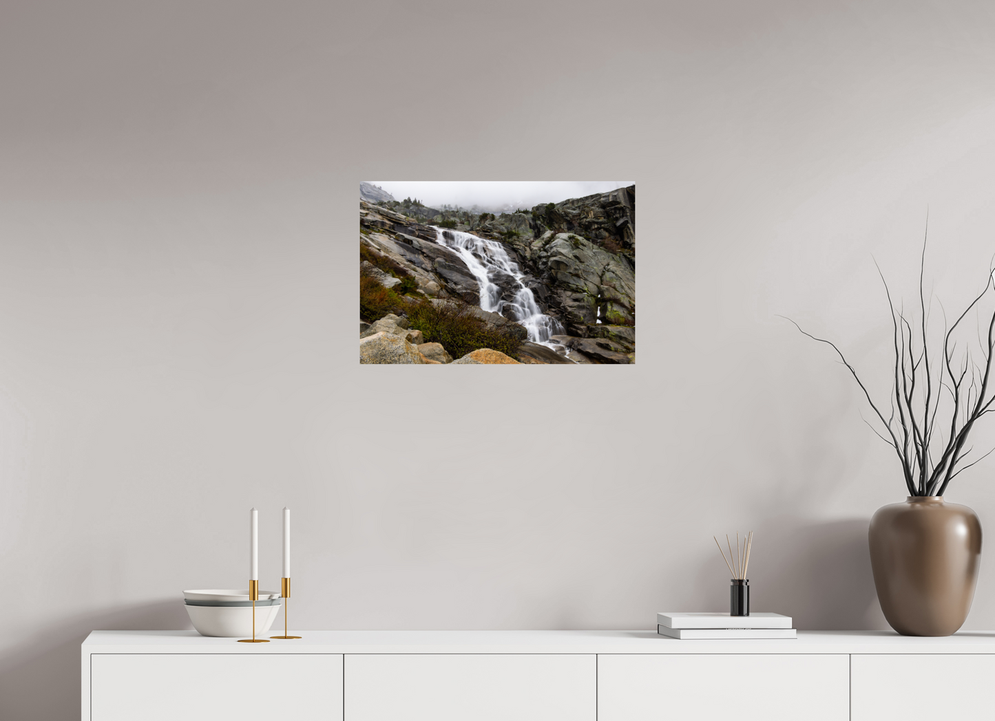 24 x 16″, ChromaLuxe HD Metal Print Tokopah Falls