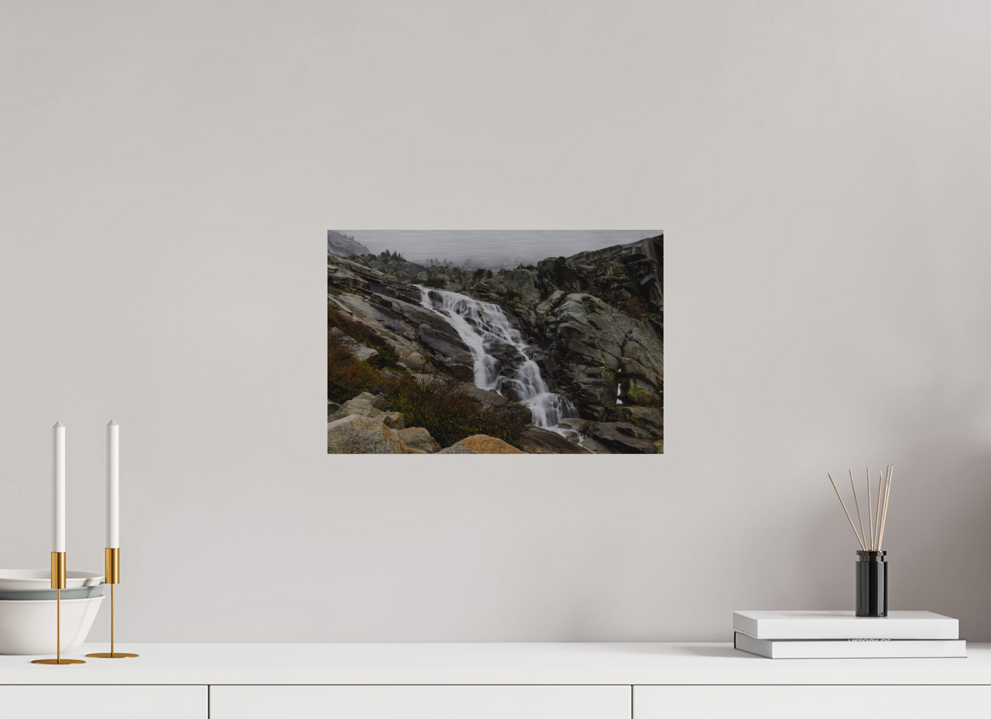 15 x 10″, Direct Print on Brushed Aluminum Tokopah Falls