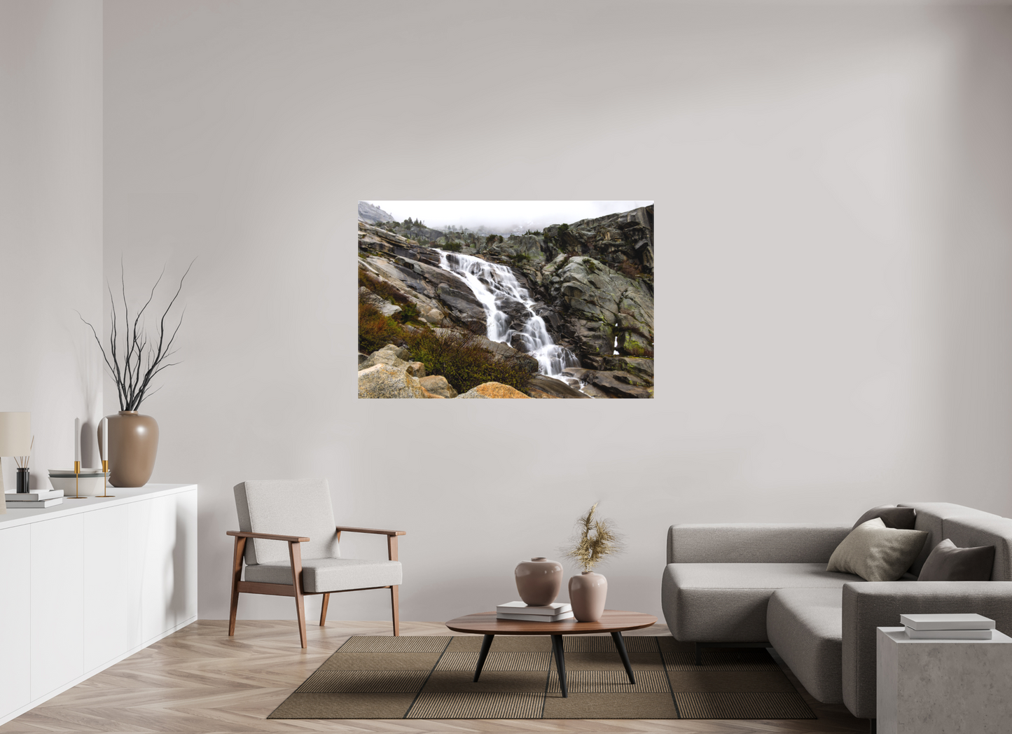 60 x 40″, Matte Canvas on Stretcher Frame Tokopah Falls