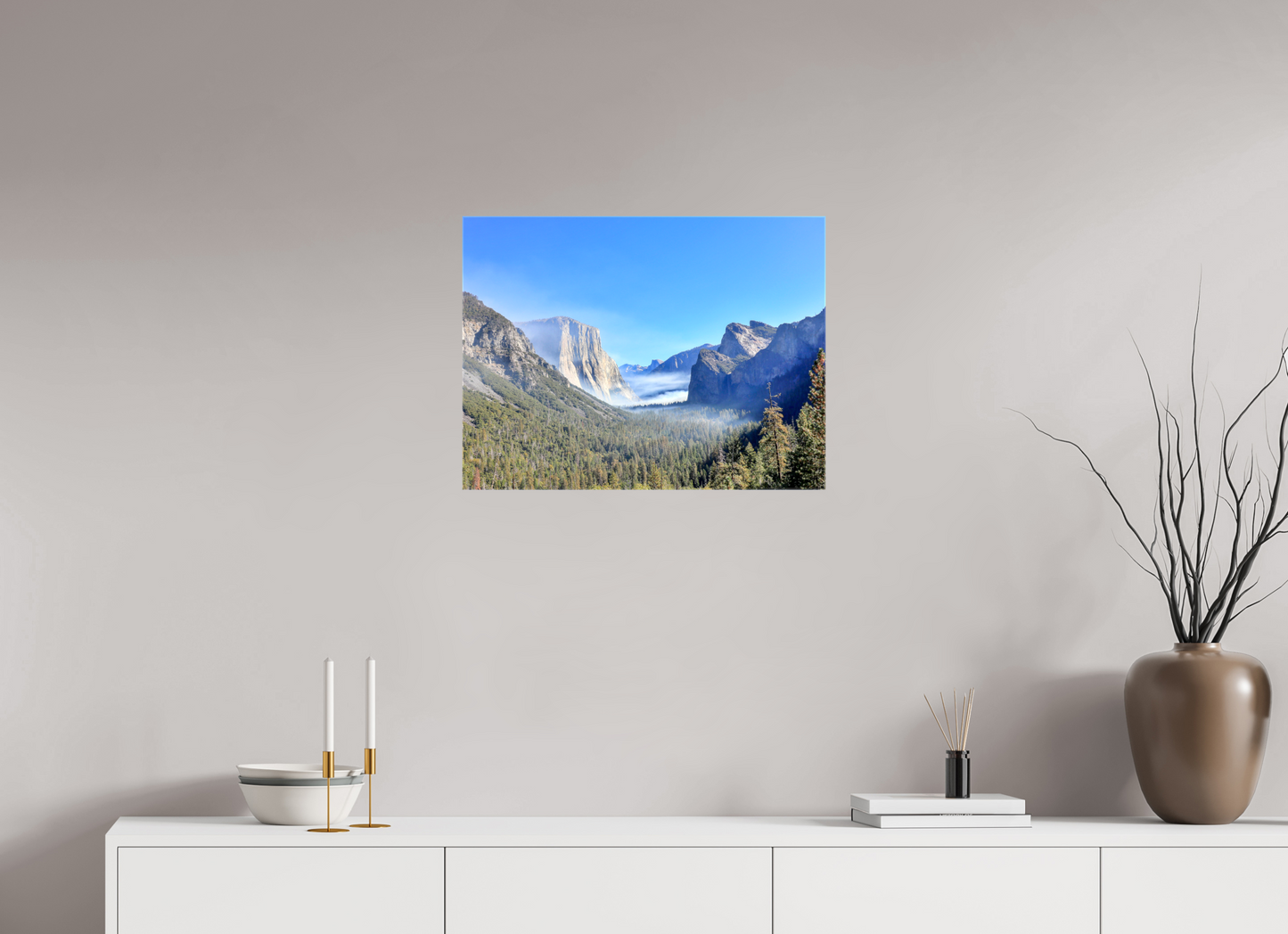24 x 18″, Glossy Canvas on Stretcher Frame Half Dome View Point in Yosemite National Park