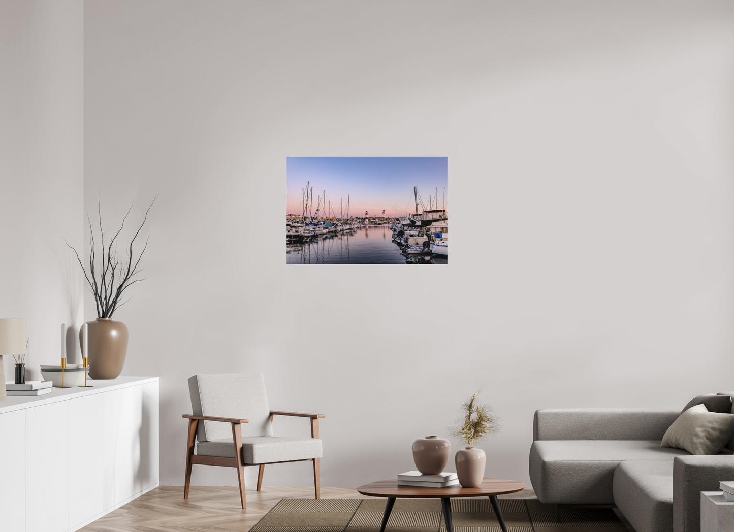 36 x 24″, Photo Print Under Matte Acrylic Glass The Oceanside Harbor