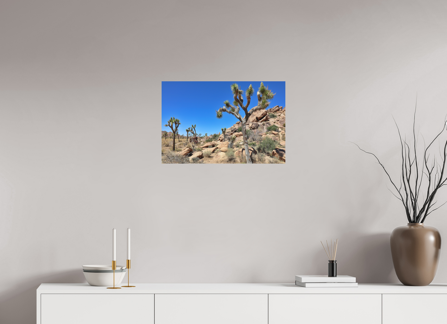 24 x 16″, Direct Print on Aluminum Dibond Joshua Trees