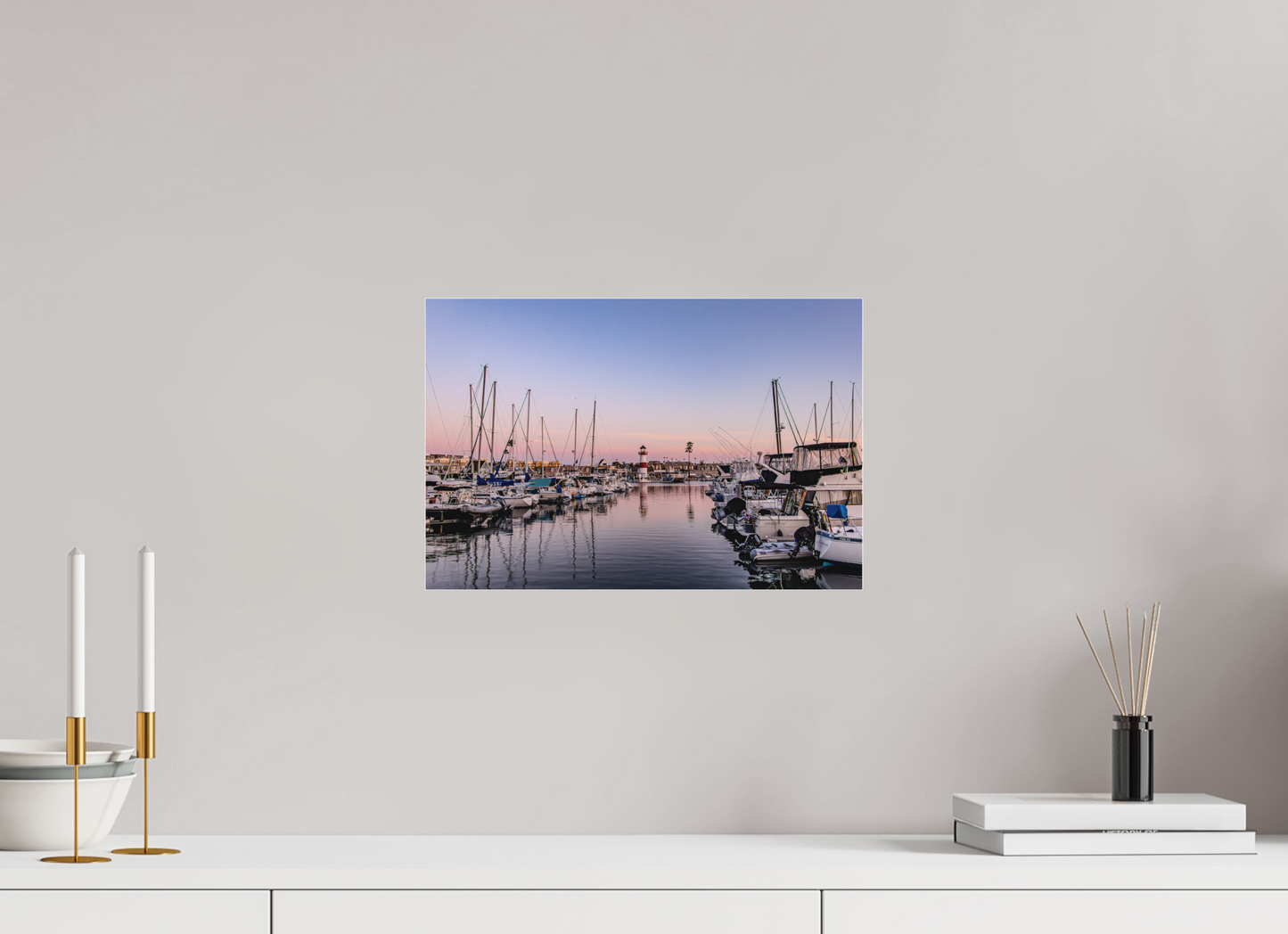 15 x 10″, Fine Art Pigment under Acrylic Glass The Oceanside Harbor