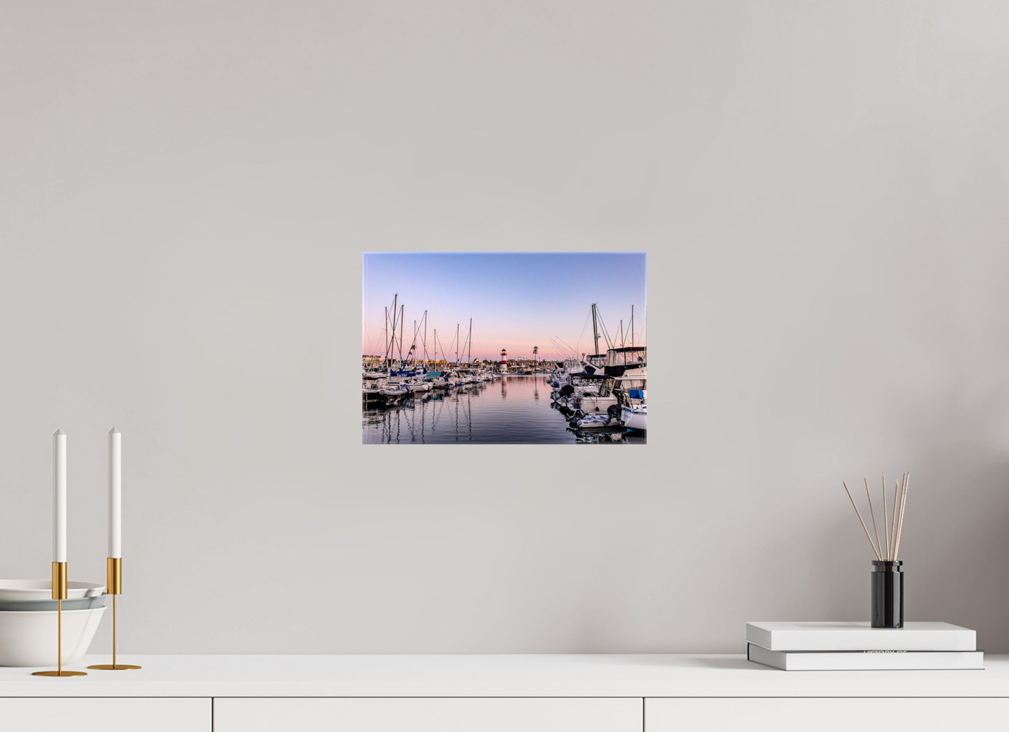 12 x 8″, Glossy Canvas on Stretcher Frame The Oceanside Harbor