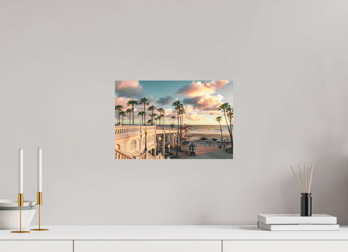 15 x 10″, Direct Print on Aluminum Dibond Beautiful Clouds at the Oceanside Pier