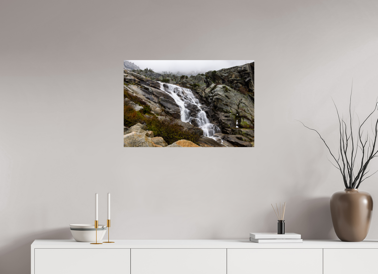30 x 20″, ChromaLuxe HD Metal Print Tokopah Falls