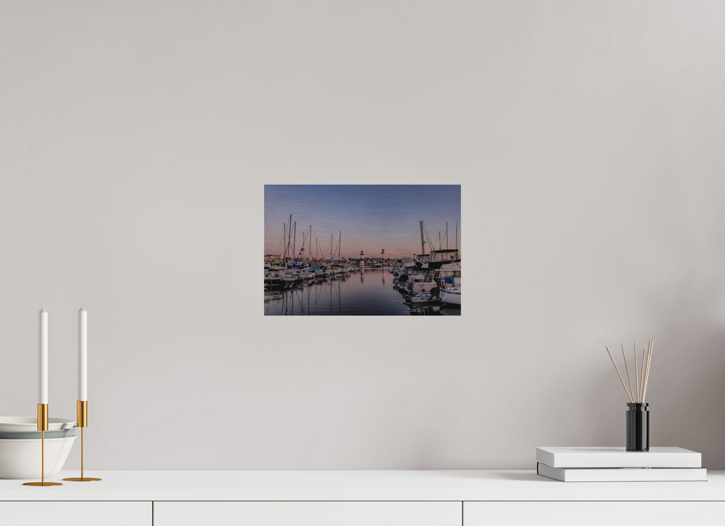 12 x 8″, Direct Print on Brushed Aluminum The Oceanside Harbor