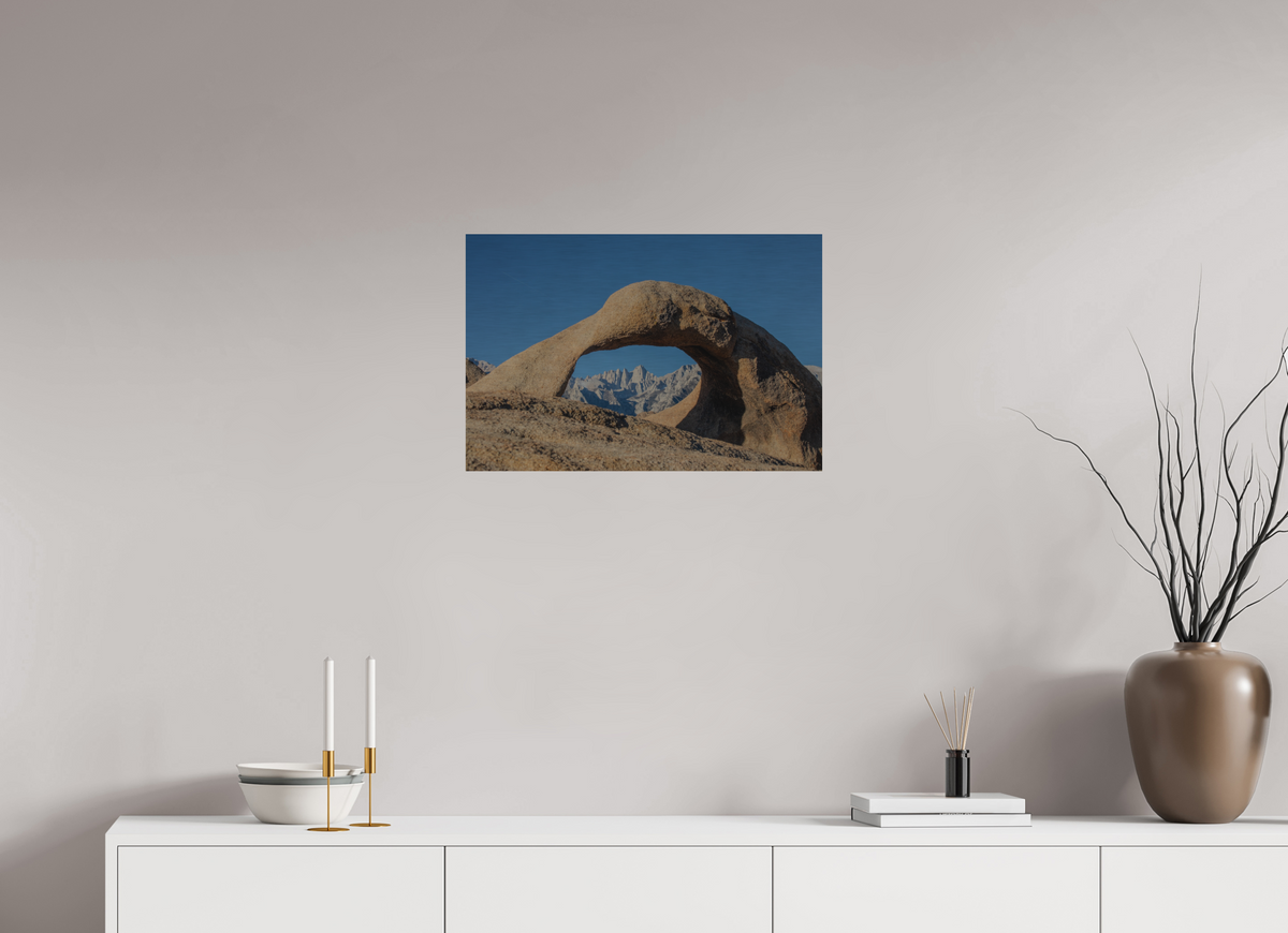 24 x 16″, Direct Print on Brushed Aluminum Mobius Arch in the Alabama Hills