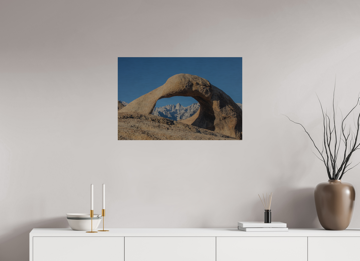 30 x 20″, Direct Print on Brushed Aluminum Mobius Arch in the Alabama Hills