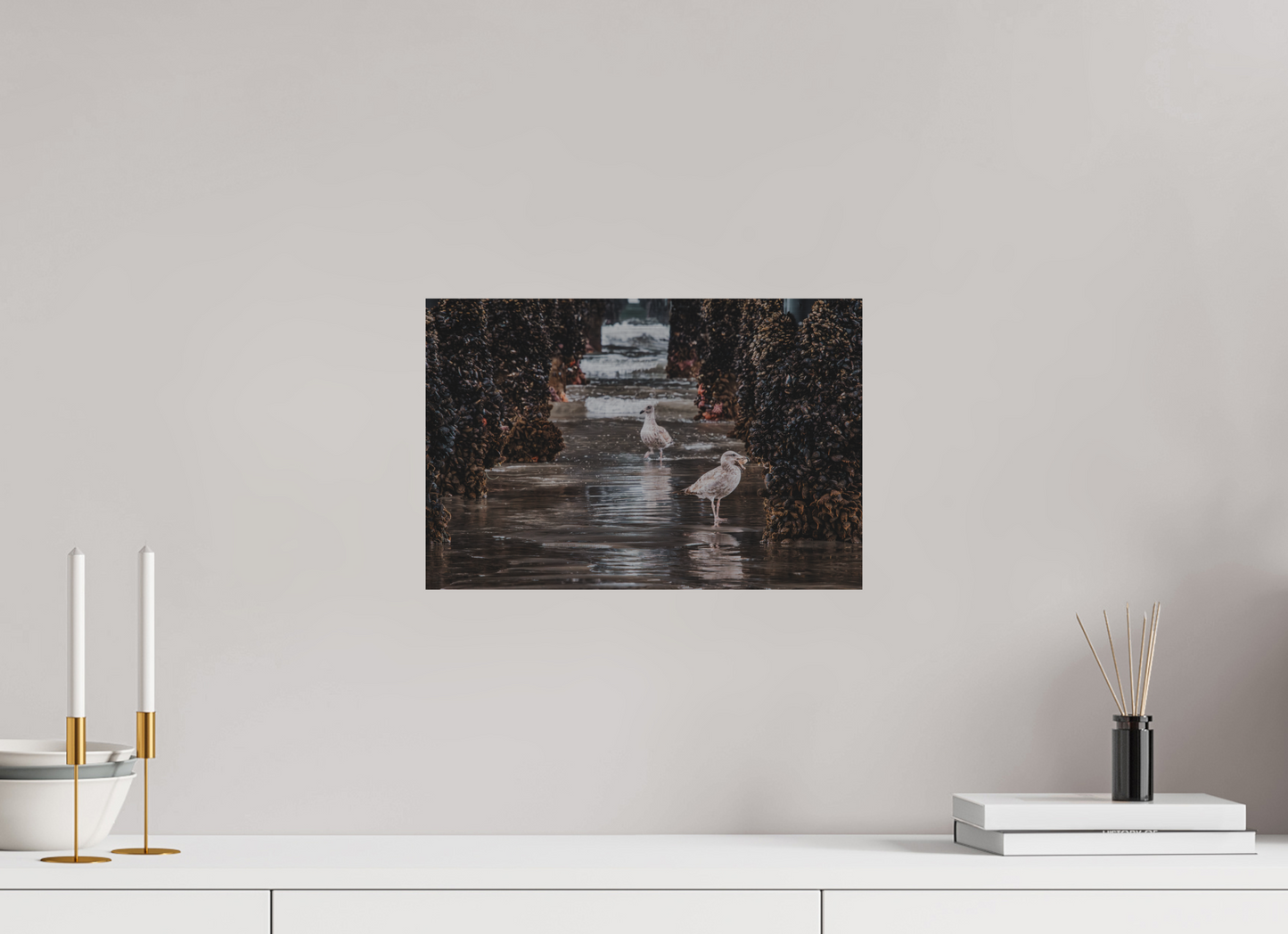 15 x 10″, Direct Print on Brushed Aluminum Under the Oceanside Pier