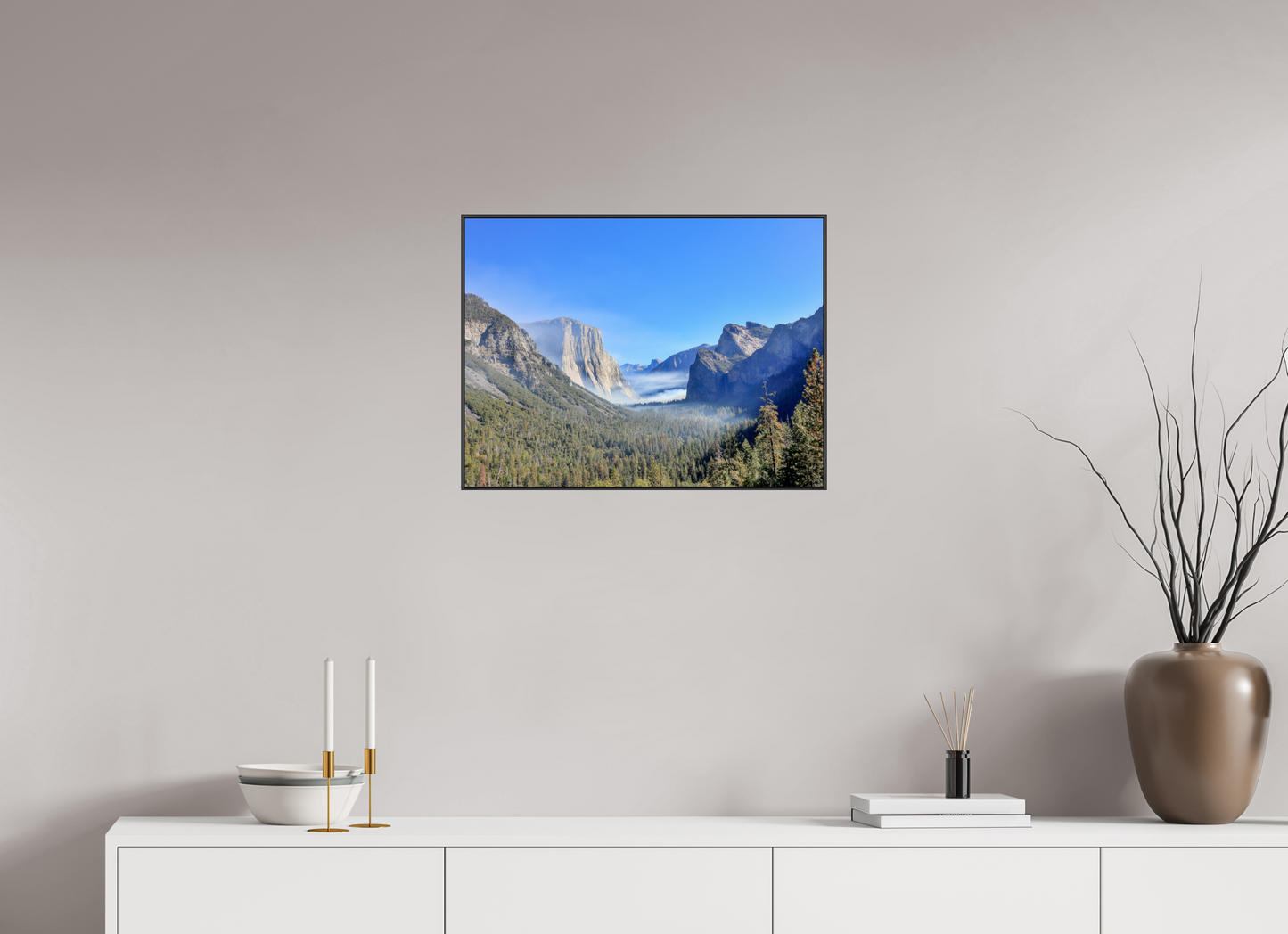 24 x 18″, Aluminium Flame under Acrylic Glass Half Dome View Point in Yosemite National Park
