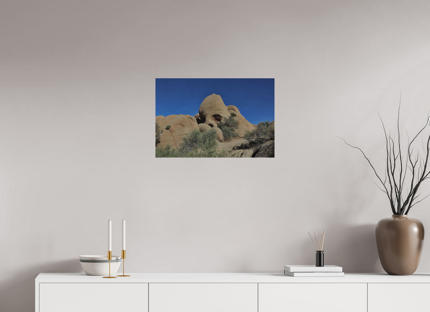 24 x 16″, Direct Print on Brushed Aluminum Skull Rock