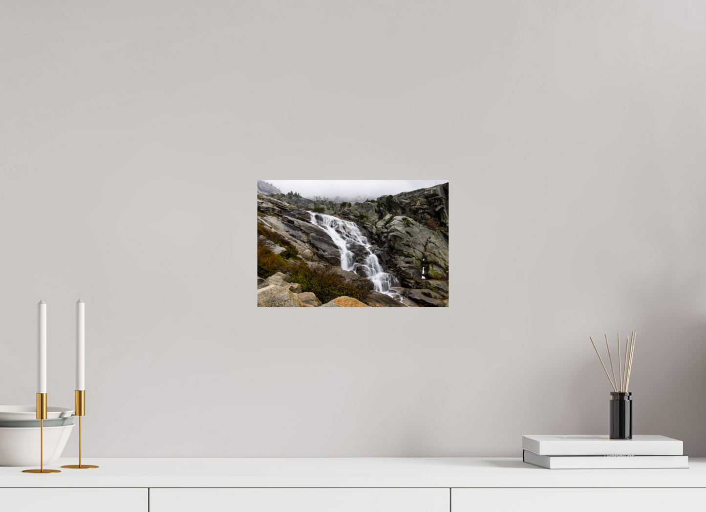 12 x 8″, ChromaLuxe HD Metal Print Tokopah Falls