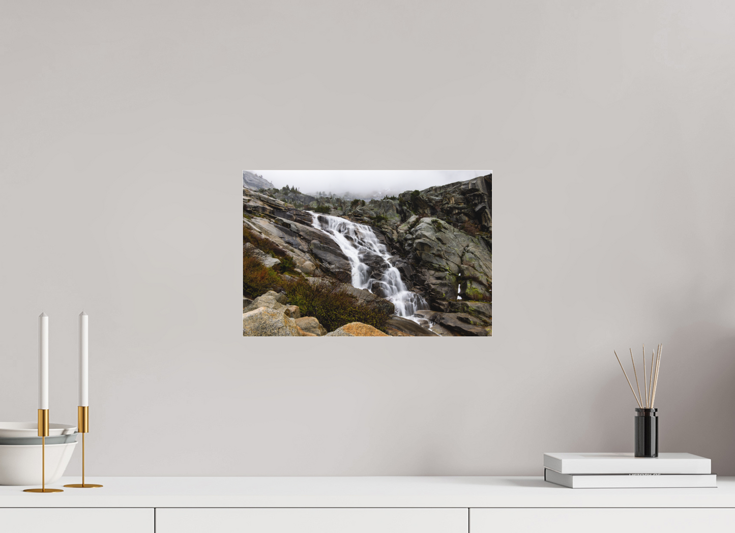 15 x 10″, Fine Art Pigment under Acrylic Glass Tokopah Falls