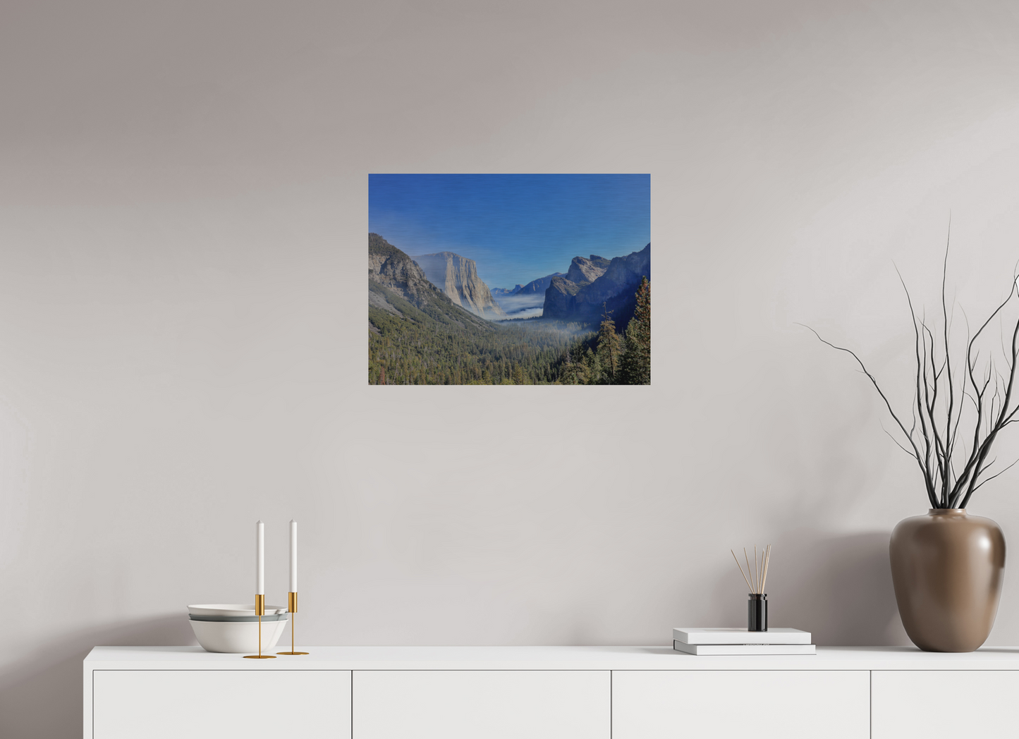 24 x 18″, Direct Print on Brushed Aluminum Half Dome View Point in Yosemite National Park