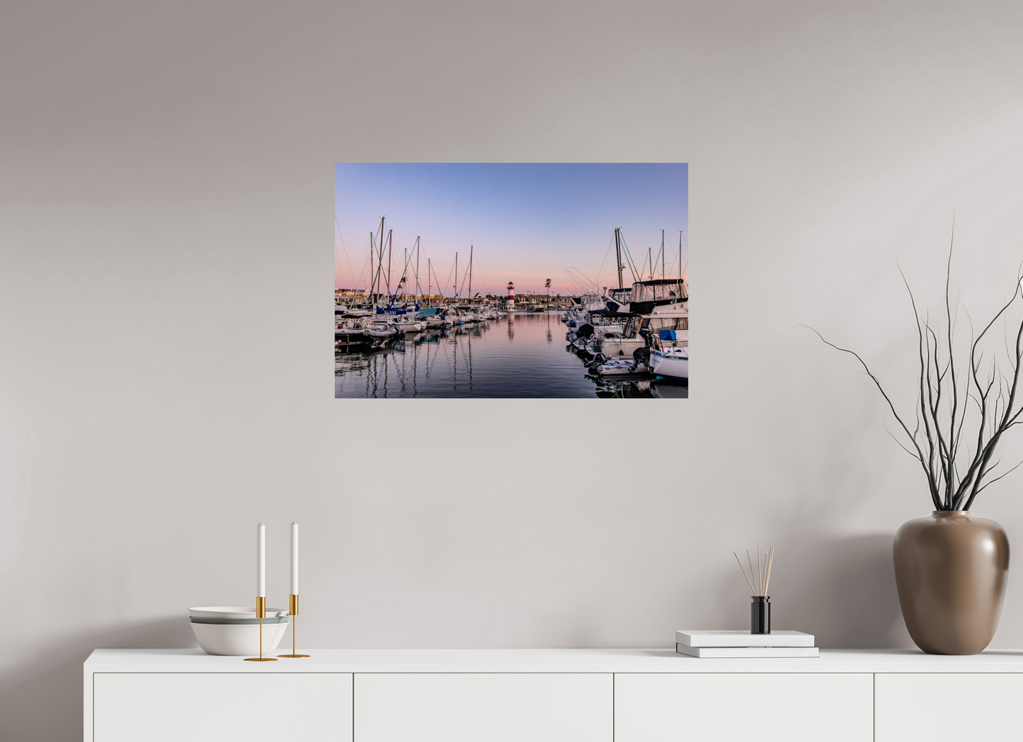 30 x 20″, ChromaLuxe HD Metal Print The Oceanside Harbor