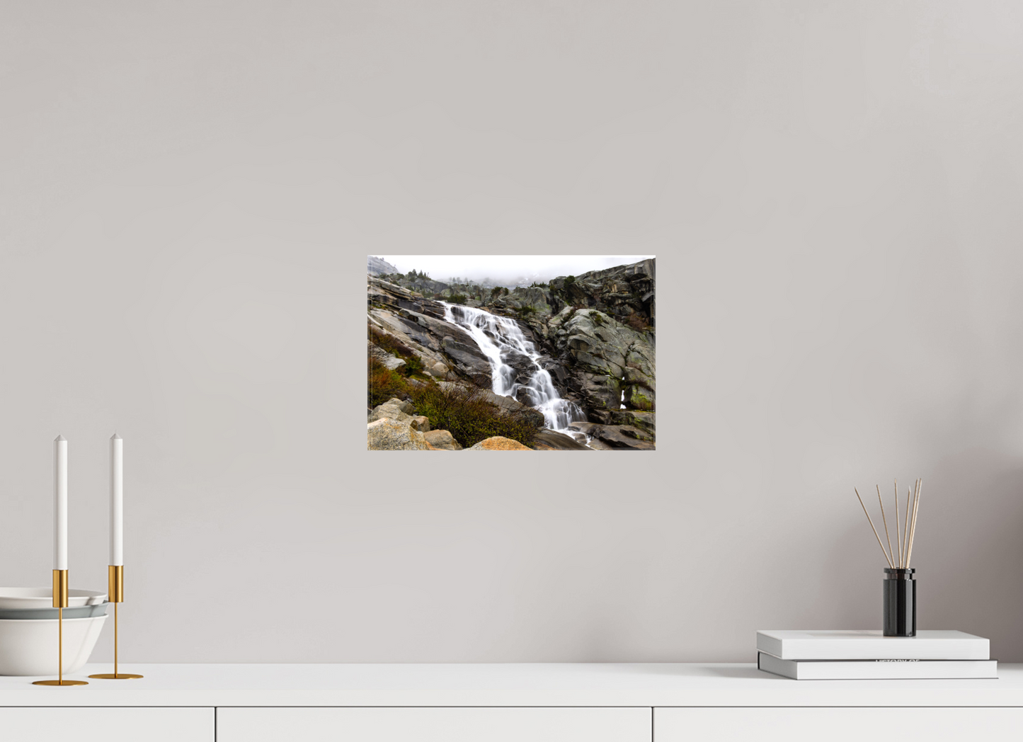 12 x 8″, Glossy Canvas on Stretcher Frame Tokopah Falls