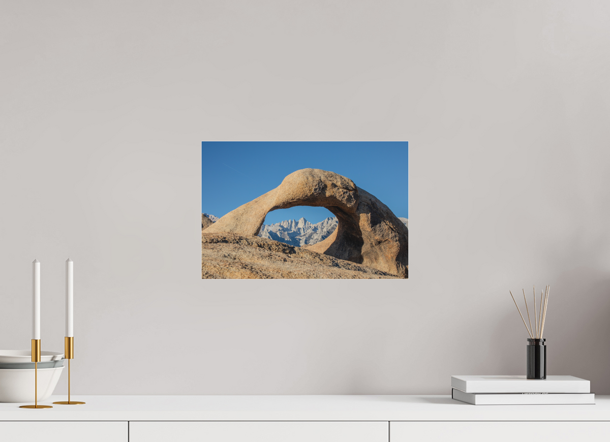 15 x 10″, Photo Print Under Matte Acrylic Glass Mobius Arch in the Alabama Hills