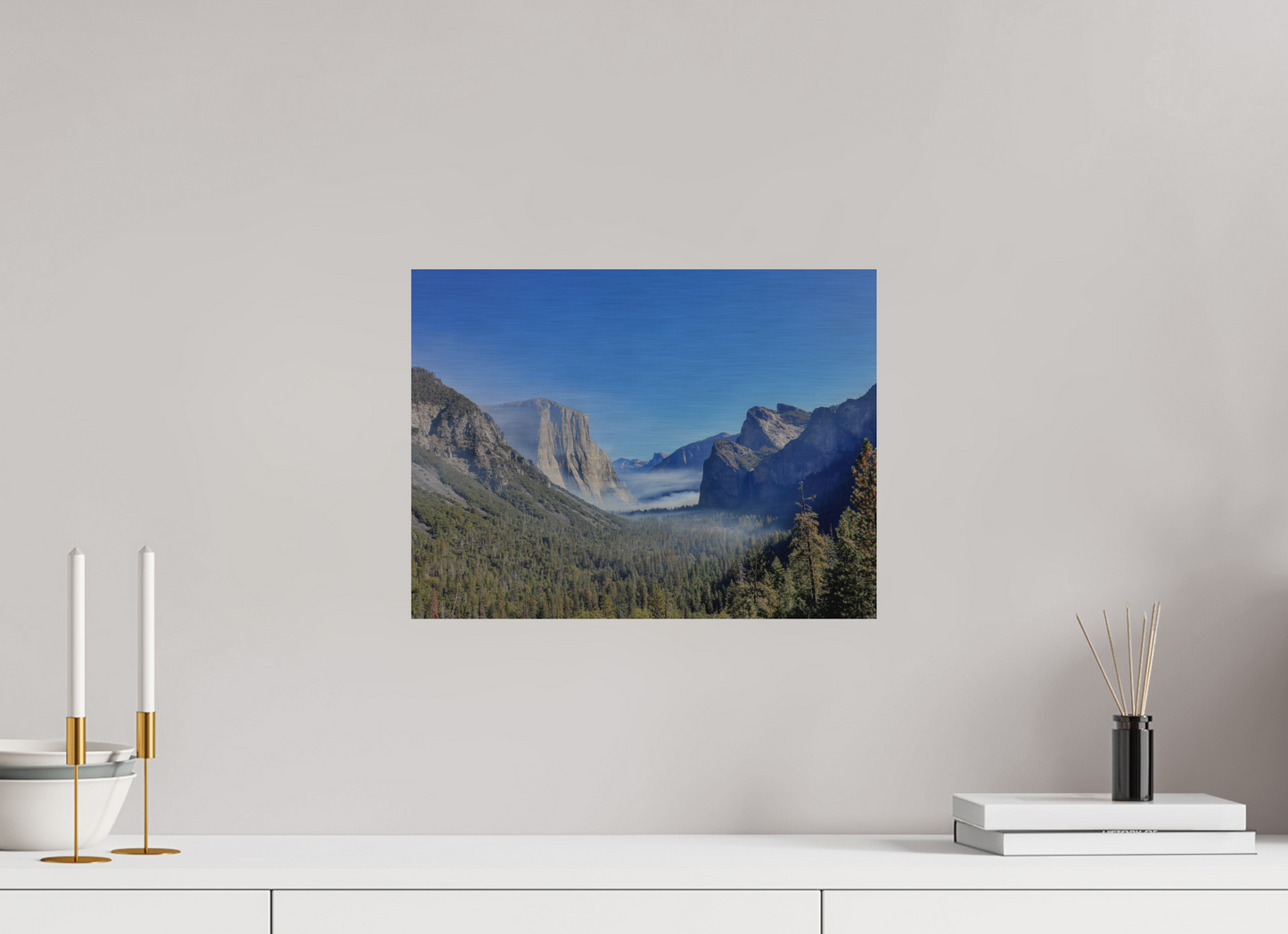 16 x 12″, Direct Print on Brushed Aluminum Half Dome View Point in Yosemite National Park