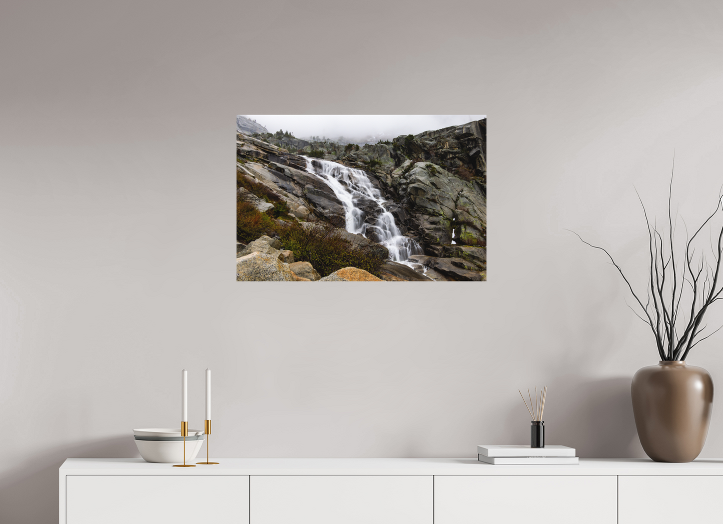 30 x 20″, Direct Print on Aluminum Dibond Tokopah Falls