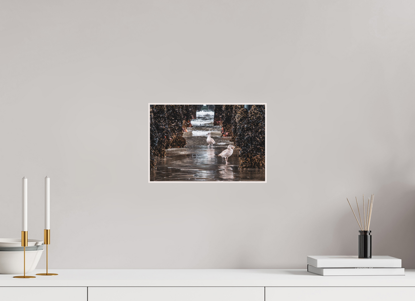 12 x 8″, Solid Wood Artbox Under the Oceanside Pier
