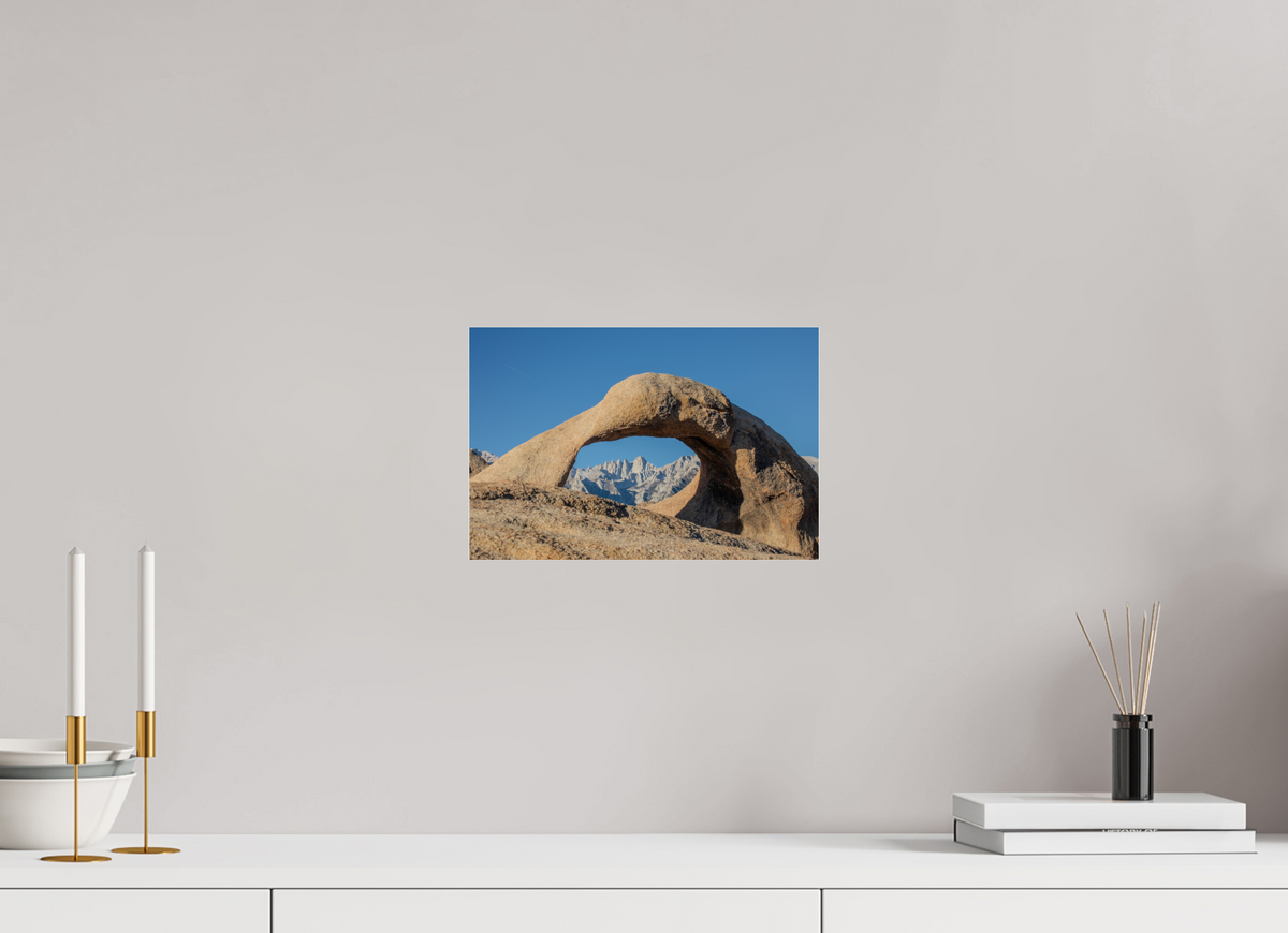12 x 8″, Photo Print Under Acrylic Glass Mobius Arch in the Alabama Hills