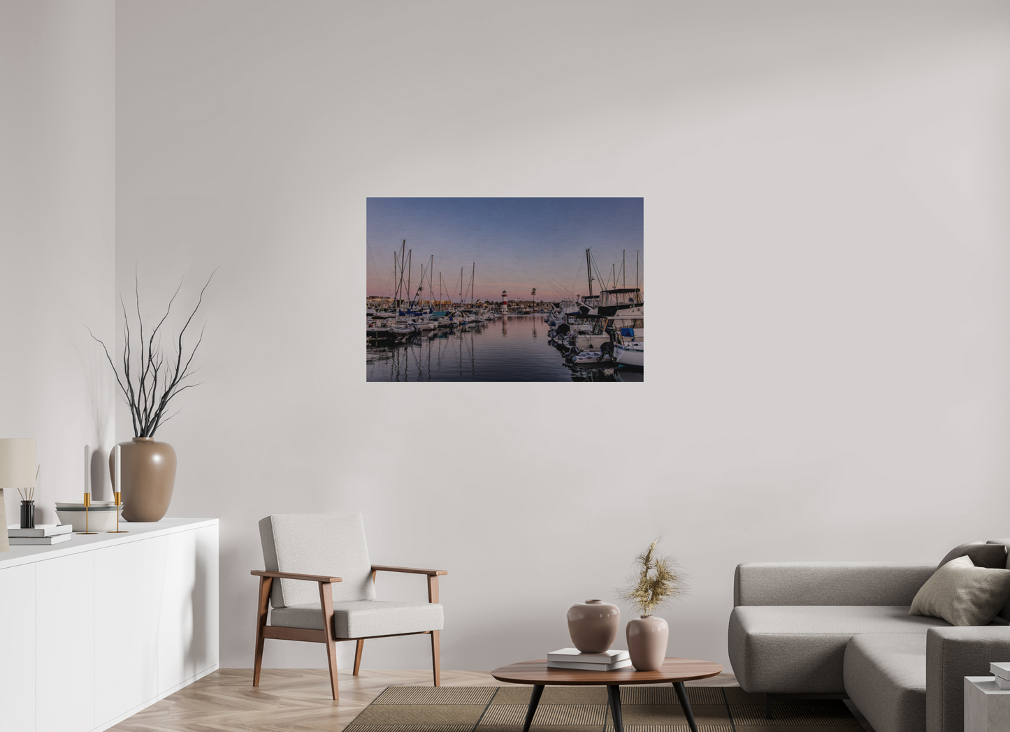 45 x 30″, Direct Print on Brushed Aluminum The Oceanside Harbor
