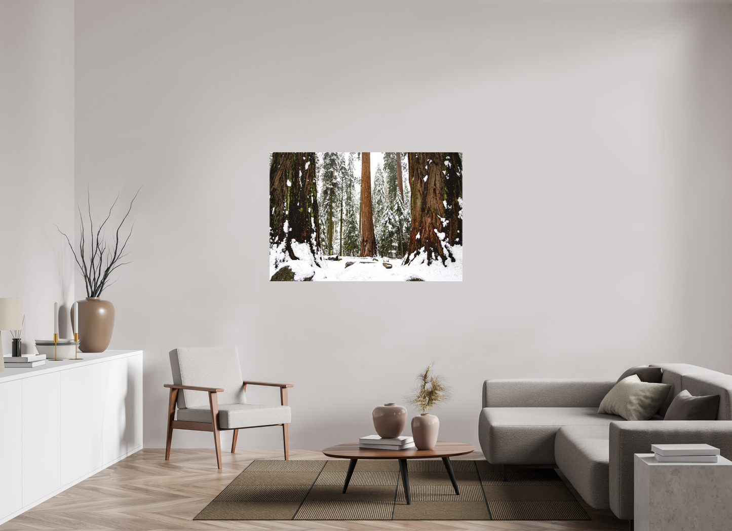 54 x 36″, Matte Canvas on Stretcher Frame Sequoia Trees at Big Trees Trail