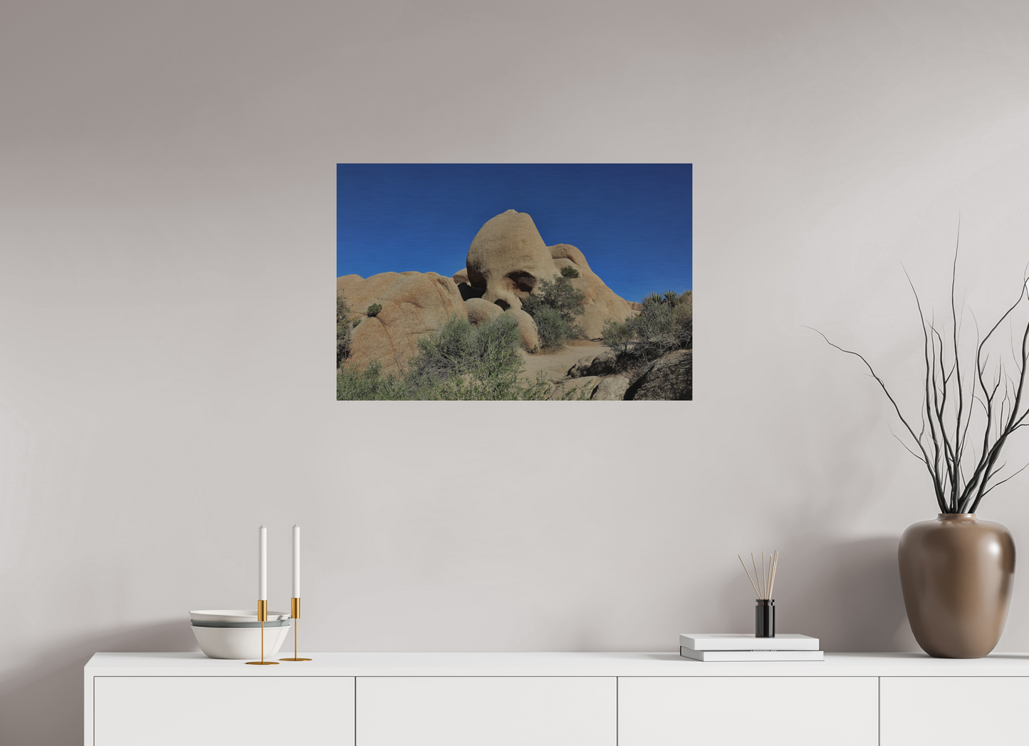 30 x 20″, Direct Print on Brushed Aluminum Skull Rock
