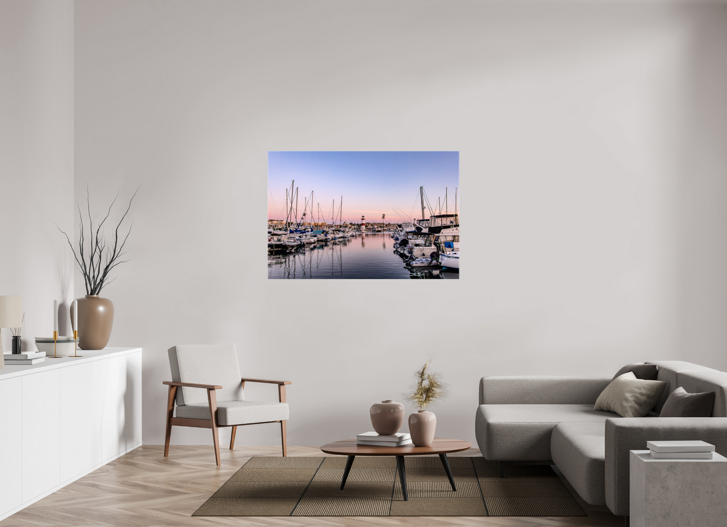 54 x 36″, Glossy Canvas on Stretcher Frame The Oceanside Harbor
