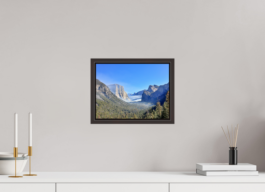 12 x 9″, Alder Brown Wooden Floater Frame Half Dome View Point in Yosemite National Park