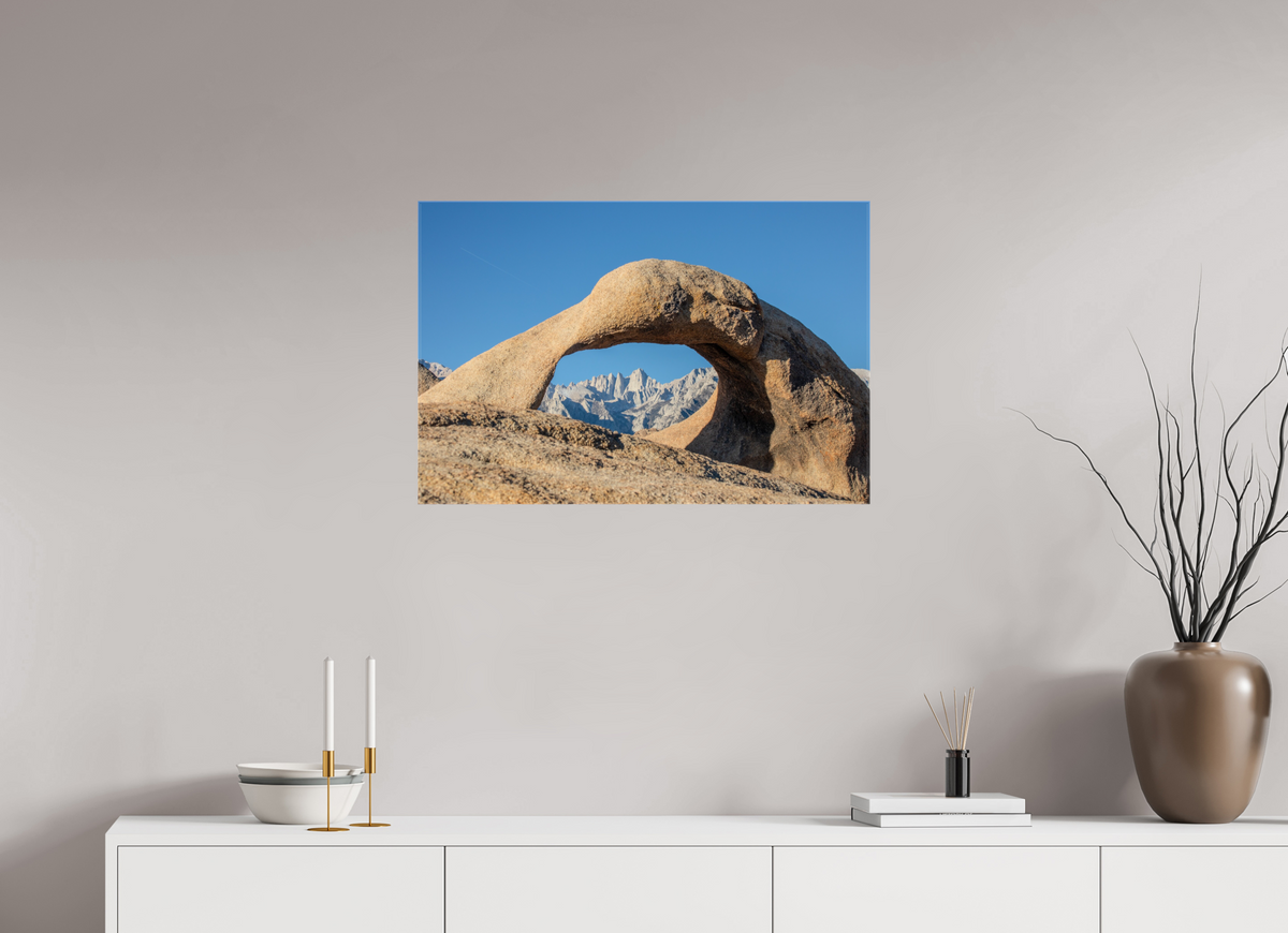 30 x 20″, Glossy Canvas on Stretcher Frame Mobius Arch in the Alabama Hills