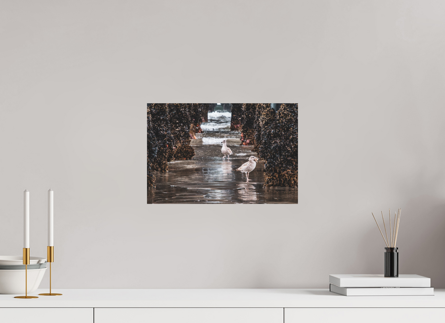 15 x 10″, Direct Print on Aluminum Dibond Under the Oceanside Pier