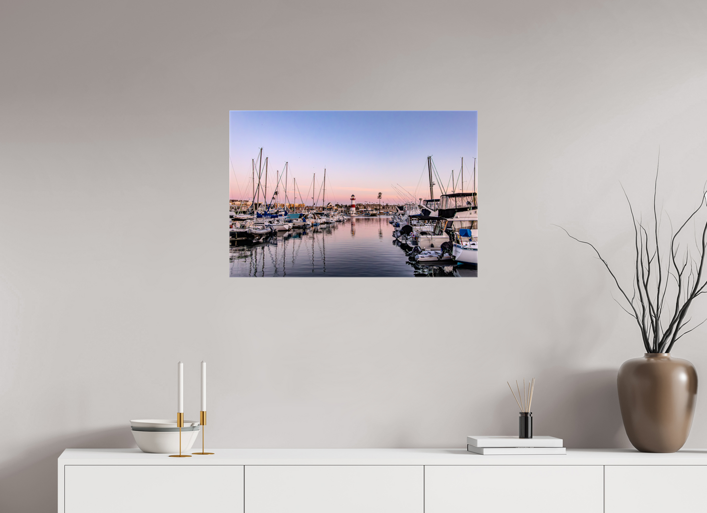 30 x 20″, Glossy Canvas on Stretcher Frame The Oceanside Harbor