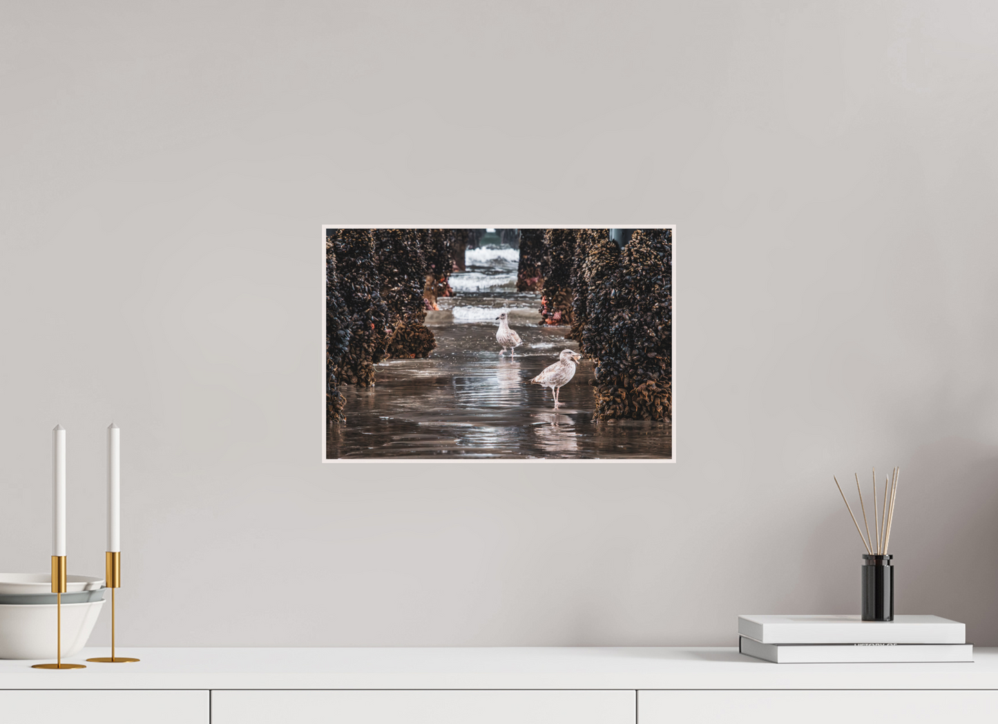 15 x 10″, Solid Wood Artbox Under the Oceanside Pier