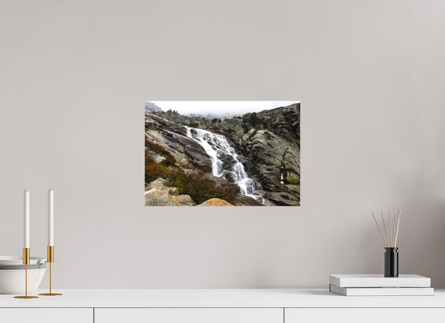 15 x 10″, Matte Canvas on Stretcher Frame Tokopah Falls