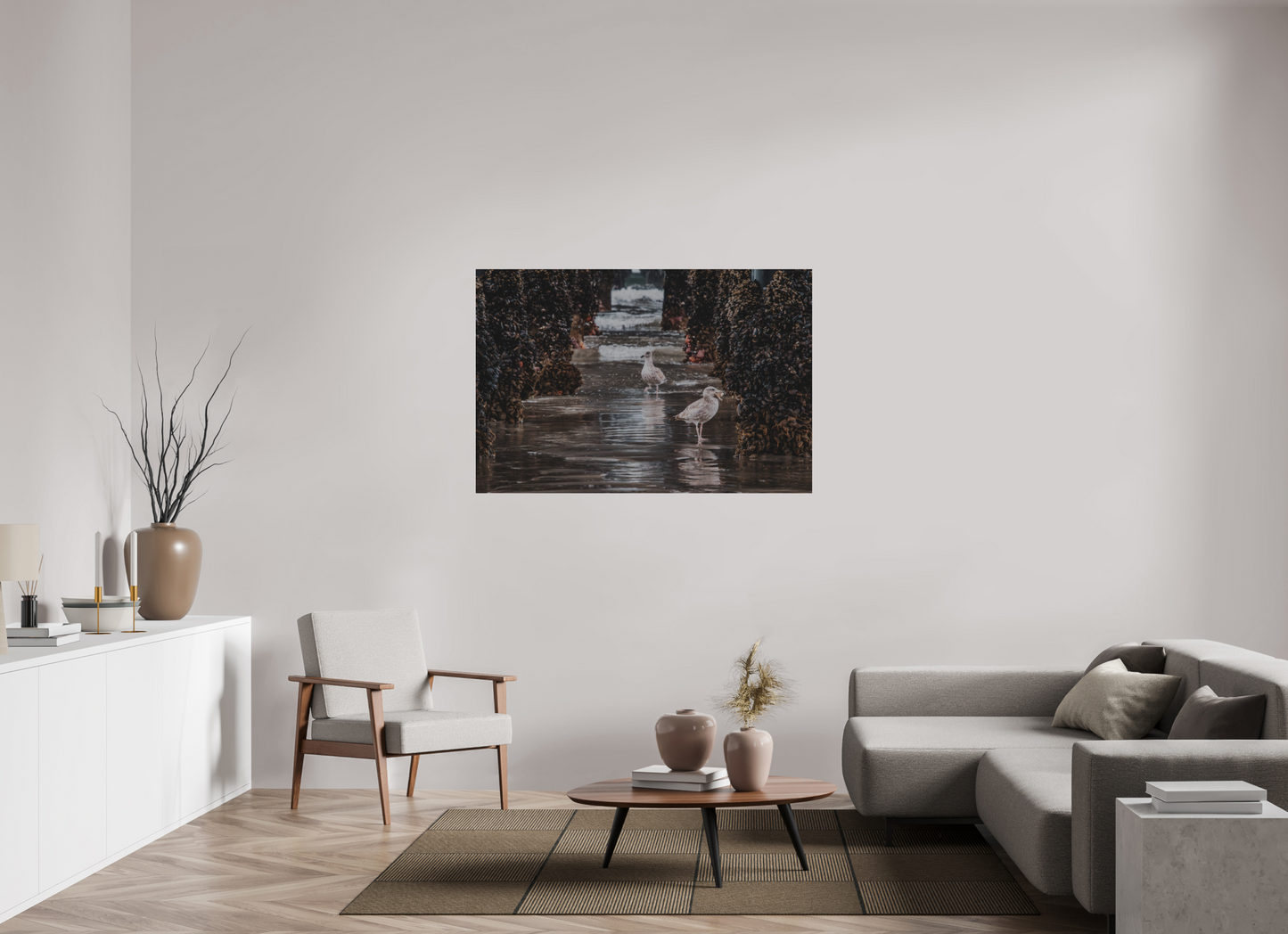 54 x 36″, Direct Print on Brushed Aluminum Under the Oceanside Pier