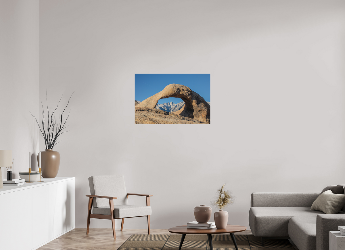 36 x 24″, Photo Print Under Matte Acrylic Glass Mobius Arch in the Alabama Hills