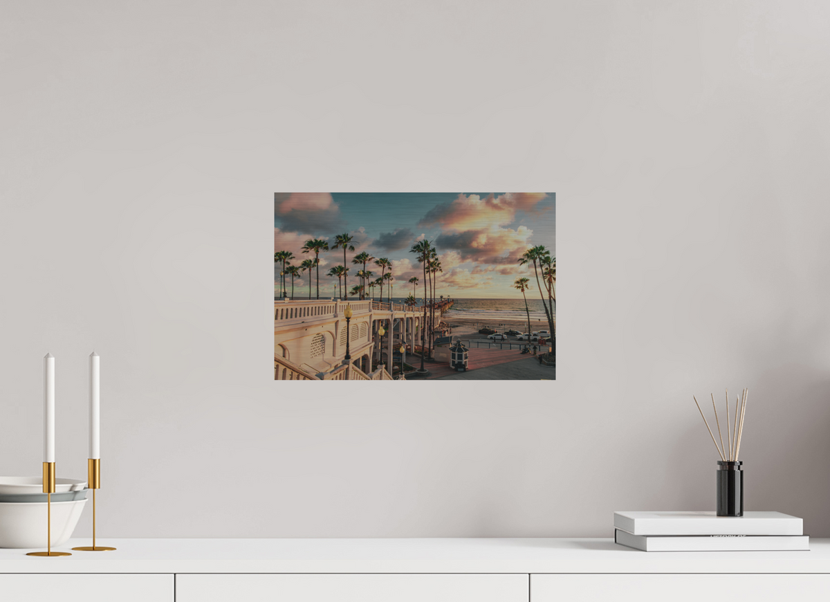 15 x 10″, Direct Print on Brushed Aluminum Beautiful Clouds at the Oceanside Pier