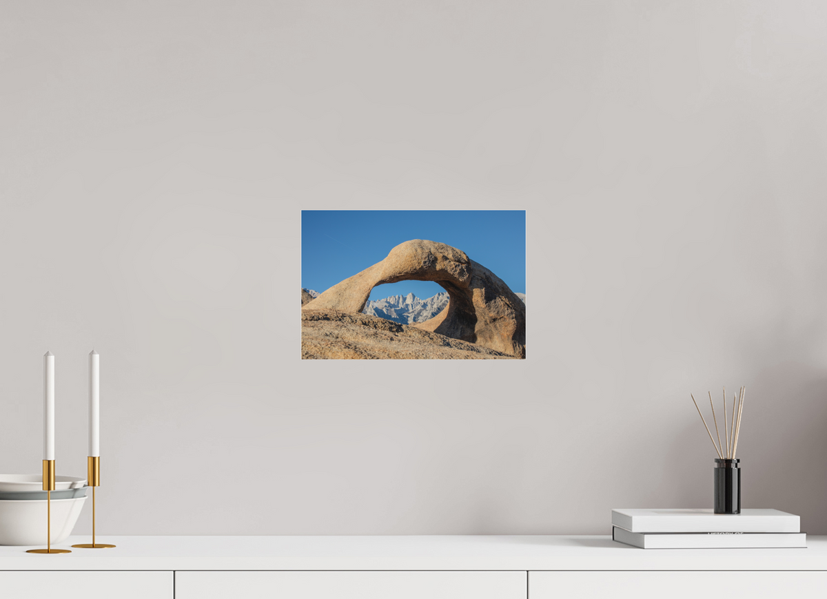 12 x 8″, Photo Print Under Matte Acrylic Glass Mobius Arch in the Alabama Hills