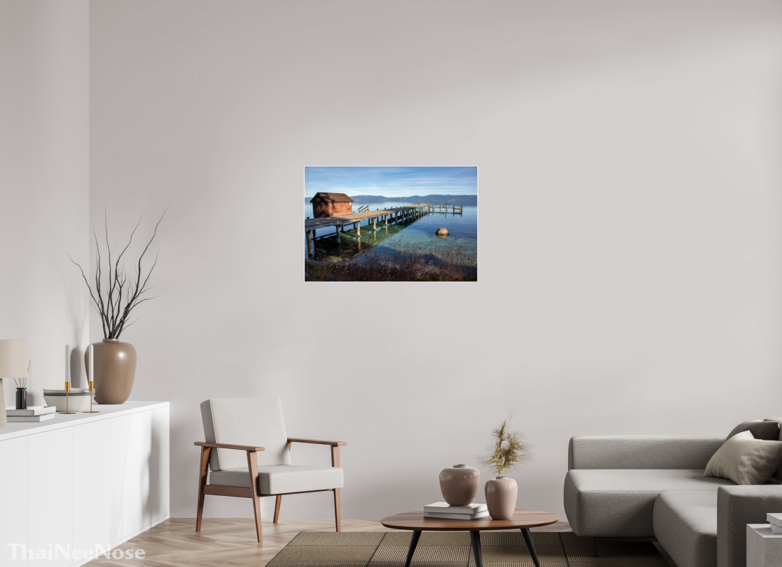 36 x 24″, Solid Wood Artbox Lake Tahoe on the West Side